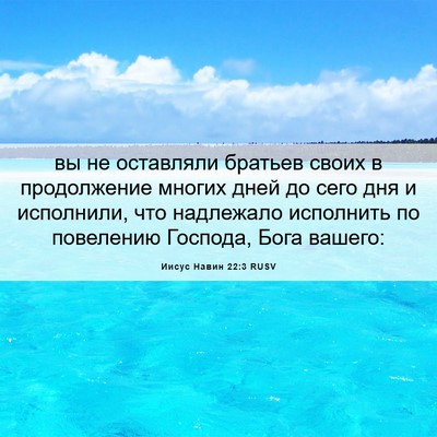 Picture 06 - Иисус Навин 22:3 RUSV - вы не оставляли братьев - Bible Verse Picture