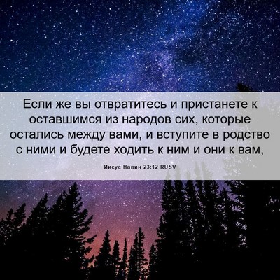 Picture 06 - Иисус Навин 23:12 RUSV - Если же вы отвратитесь и - Bible Verse Picture