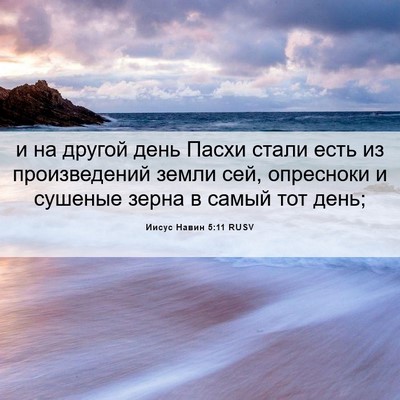 Picture 06 - Иисус Навин 5:11 RUSV - и на другой день Пасхи - Bible Verse Picture