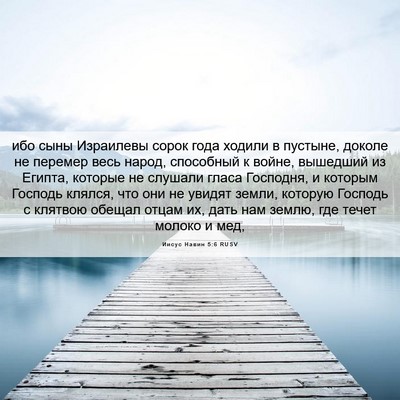Picture 06 - Иисус Навин 5:6 RUSV - ибо сыны Израилевы сорок - Bible Verse Picture