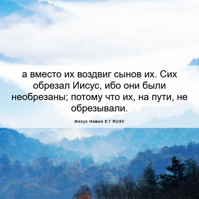 Picture 06 - Иисус Навин 5:7 RUSV - а вместо их воздвиг сынов - Bible Verse Picture