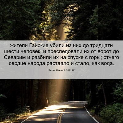 Picture 06 - Иисус Навин 7:5 RUSV - жители Гайские убили из - Bible Verse Picture