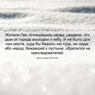 Picture 06 - Иисус Навин 8:20 RUSV - Жители Гая, оглянувшись - Bible Verse Picture