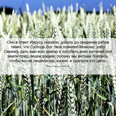 Picture 06 - Иисус Навин 9:24 RUSV - Они в ответ Иисусу сказали: - Bible Verse Picture