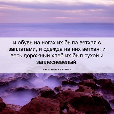 Picture 06 - Иисус Навин 9:5 RUSV - и обувь на ногах их была - Bible Verse Picture