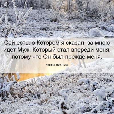 Picture 06 - Иоанна 1:30 RUSV - Сей есть, о Котором я - Bible Verse Picture