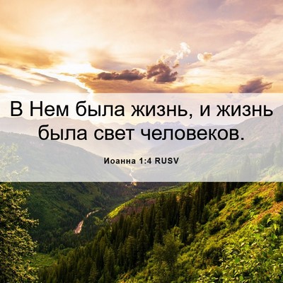 Picture 06 - Иоанна 1:4 RUSV - В Нем была жизнь, и жизнь - Bible Verse Picture