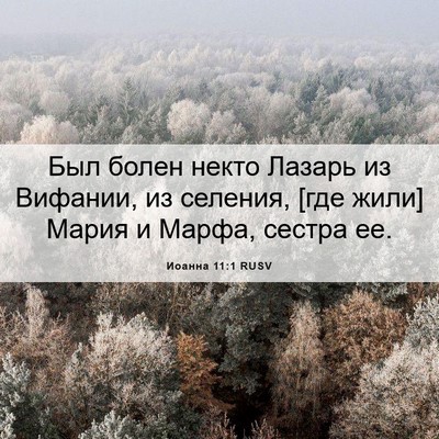 Picture 06 - Иоанна 11:1 RUSV - Был болен некто Лазарь из - Bible Verse Picture