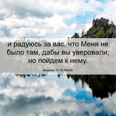 Picture 06 - Иоанна 11:15 RUSV - и радуюсь за вас, что Меня - Bible Verse Picture
