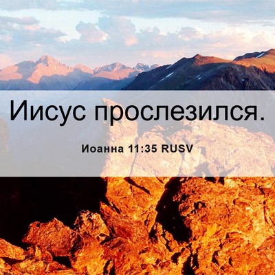 Picture 06 - Иоанна 11:35 RUSV - Иисус - Bible Verse Picture