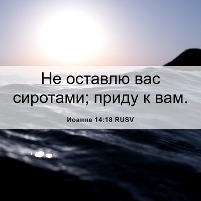 Picture 06 - Иоанна 14:18 RUSV - Не оставлю вас сиротами; - Bible Verse Picture