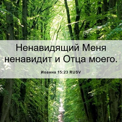 Picture 06 - Иоанна 15:23 RUSV - Ненавидящий Меня - Bible Verse Picture