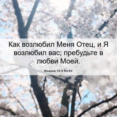 Picture 06 - Иоанна 15:9 RUSV - Как возлюбил Меня Отец, и Я - Bible Verse Picture