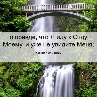 Picture 06 - Иоанна 16:10 RUSV - о правде, что Я иду к Отцу - Bible Verse Picture