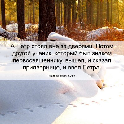 Picture 06 - Иоанна 18:16 RUSV - А Петр стоял вне за - Bible Verse Picture