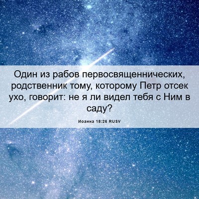 Picture 06 - Иоанна 18:26 RUSV - Один из рабов - Bible Verse Picture