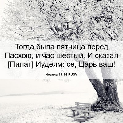Picture 06 - Иоанна 19:14 RUSV - Тогда была пятница перед - Bible Verse Picture