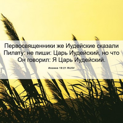 Picture 06 - Иоанна 19:21 RUSV - Первосвященники же - Bible Verse Picture