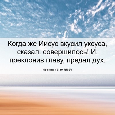 Picture 06 - Иоанна 19:30 RUSV - Когда же Иисус вкусил - Bible Verse Picture