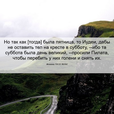 Picture 06 - Иоанна 19:31 RUSV - Но так как [тогда] была - Bible Verse Picture