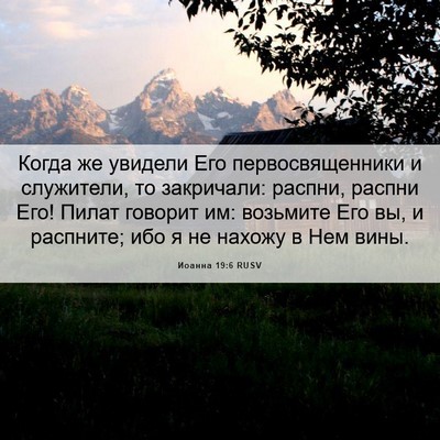 Picture 06 - Иоанна 19:6 RUSV - Когда же увидели Его - Bible Verse Picture