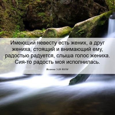 Picture 06 - Иоанна 3:29 RUSV - Имеющий невесту есть - Bible Verse Picture