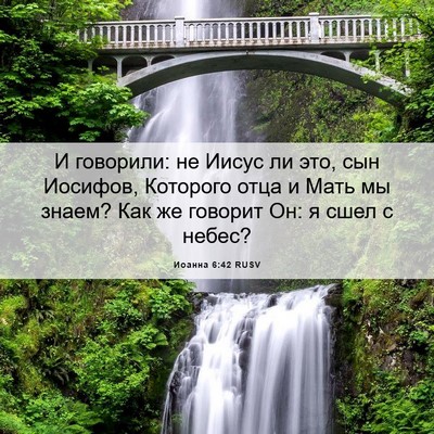 Picture 06 - Иоанна 6:42 RUSV - И говорили: не Иисус ли это, - Bible Verse Picture