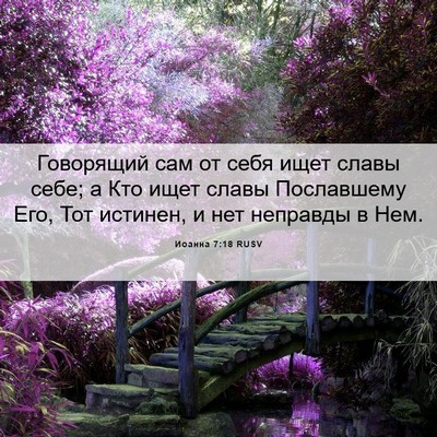 Picture 06 - Иоанна 7:18 RUSV - Говорящий сам от себя ищет - Bible Verse Picture