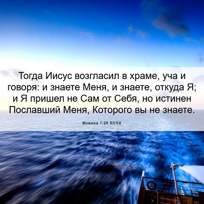 Picture 06 - Иоанна 7:28 RUSV - Тогда Иисус возгласил в - Bible Verse Picture