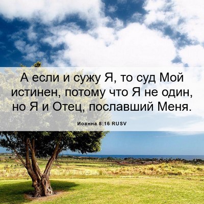 Picture 06 - Иоанна 8:16 RUSV - А если и сужу Я, то суд Мой - Bible Verse Picture