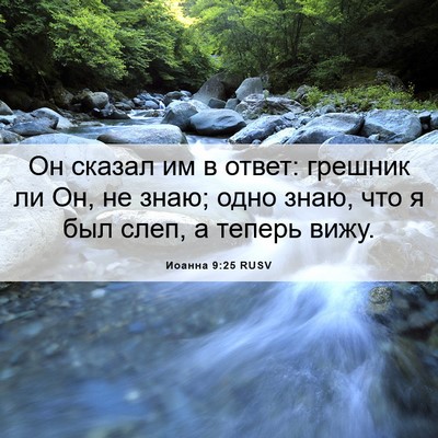 Picture 06 - Иоанна 9:25 RUSV - Он сказал им в ответ: - Bible Verse Picture