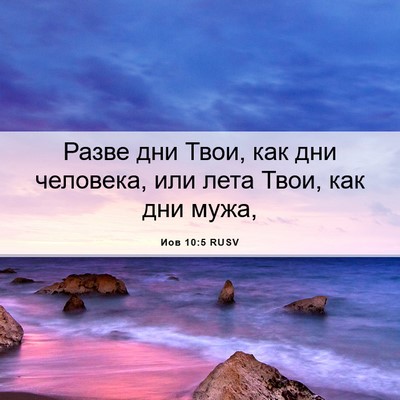 Picture 06 - Иов 10:5 RUSV - Разве дни Твои, как дни - Bible Verse Picture