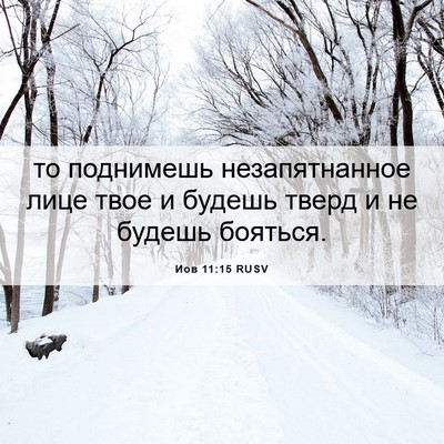 Picture 06 - Иов 11:15 RUSV - то поднимешь - Bible Verse Picture
