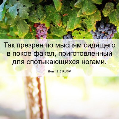 Picture 06 - Иов 12:5 RUSV - Так презрен по мыслям - Bible Verse Picture