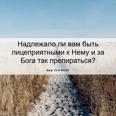 Picture 06 - Иов 13:8 RUSV - Надлежало ли вам быть - Bible Verse Picture