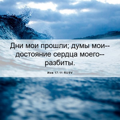 Picture 06 - Иов 17:11 RUSV - Дни мои прошли; думы - Bible Verse Picture