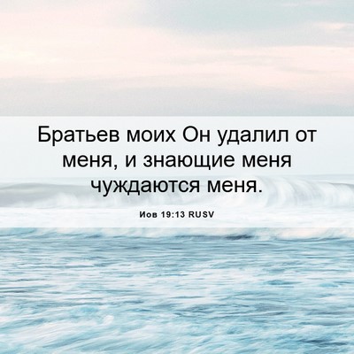 Picture 06 - Иов 19:13 RUSV - Братьев моих Он удалил от - Bible Verse Picture