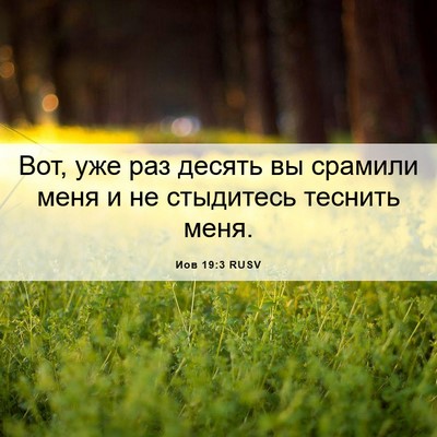 Picture 06 - Иов 19:3 RUSV - Вот, уже раз десять вы - Bible Verse Picture