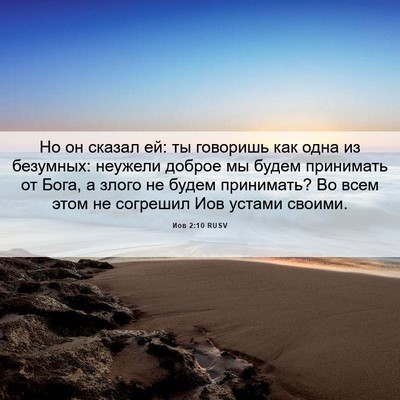 Picture 06 - Иов 2:10 RUSV - Но он сказал ей: ты - Bible Verse Picture