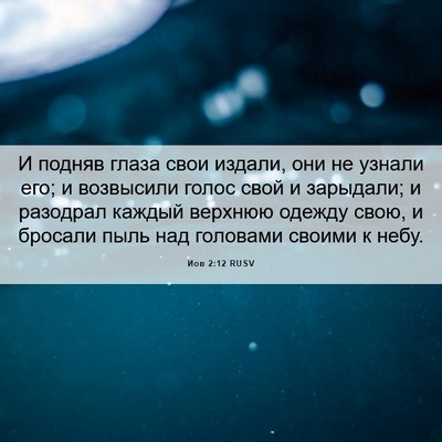 Picture 06 - Иов 2:12 RUSV - И подняв глаза свои издали, - Bible Verse Picture