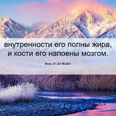 Picture 06 - Иов 21:24 RUSV - внутренности его полны - Bible Verse Picture