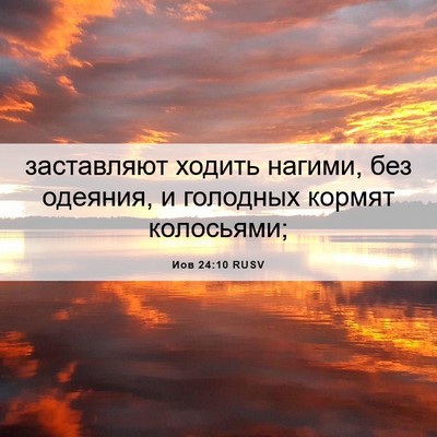 Picture 06 - Иов 24:10 RUSV - заставляют ходить нагими, - Bible Verse Picture