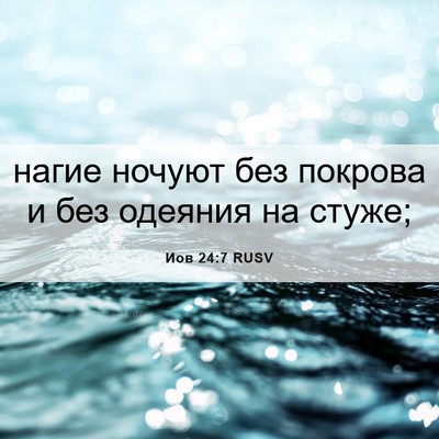 Picture 06 - Иов 24:7 RUSV - нагие ночуют без покрова и - Bible Verse Picture
