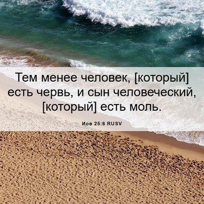 Picture 06 - Иов 25:6 RUSV - Тем менее человек, - Bible Verse Picture