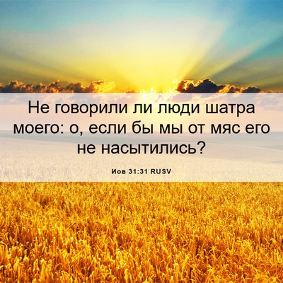 Picture 06 - Иов 31:31 RUSV - Не говорили ли люди шатра - Bible Verse Picture