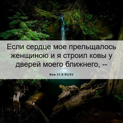 Picture 06 - Иов 31:9 RUSV - Если сердце мое - Bible Verse Picture