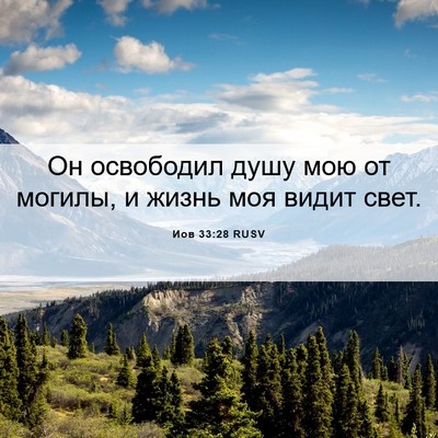 Picture 06 - Иов 33:28 RUSV - Он освободил душу мою от - Bible Verse Picture
