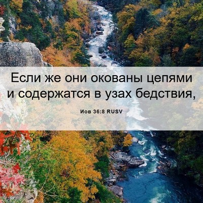 Picture 06 - Иов 36:8 RUSV - Если же они окованы цепями - Bible Verse Picture