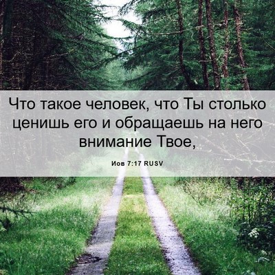 Picture 06 - Иов 7:17 RUSV - Что такое человек, что Ты - Bible Verse Picture