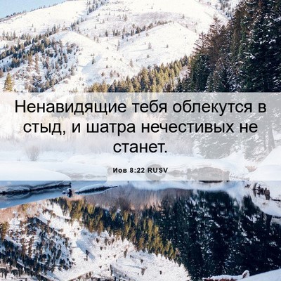 Picture 06 - Иов 8:22 RUSV - Ненавидящие тебя - Bible Verse Picture